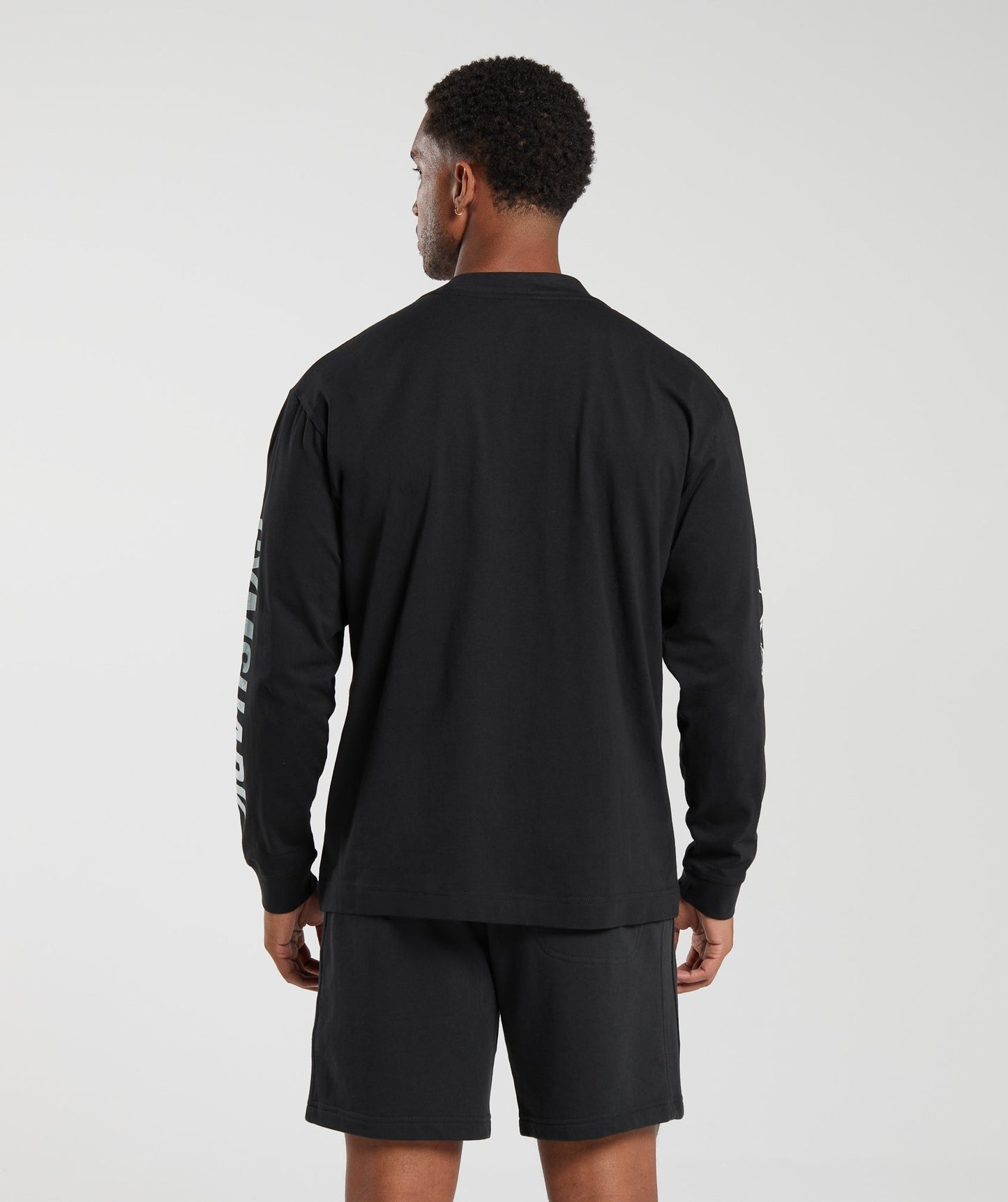 Gymshark Global Graphic Long Sleeve T-Shirt - Black