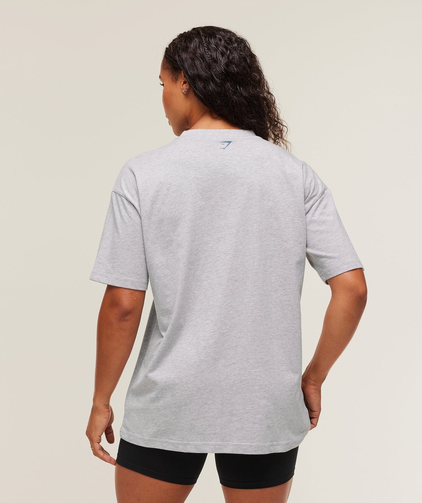 Gymshark Lifting Club Graphic Oversized T-Shirt - Light Grey Core Marl