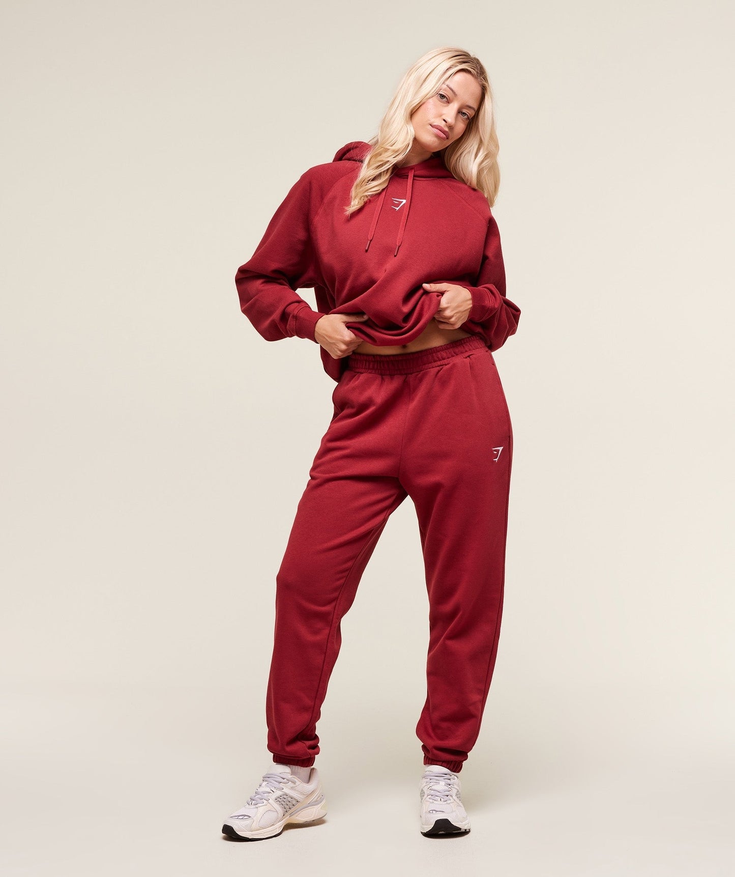 Gymshark Training Oversized Fleece Hoodie - Athletic Burgundy