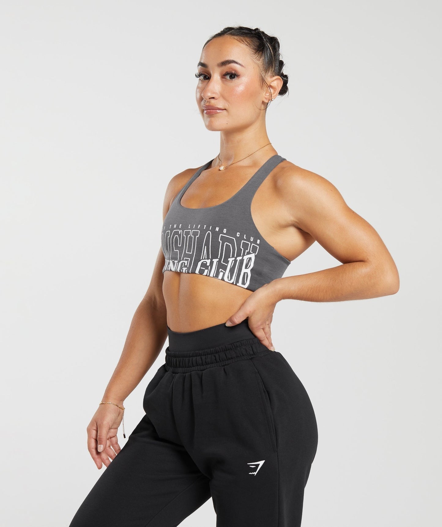 Gymshark Lifting Graphic Bralette - Dark Grey