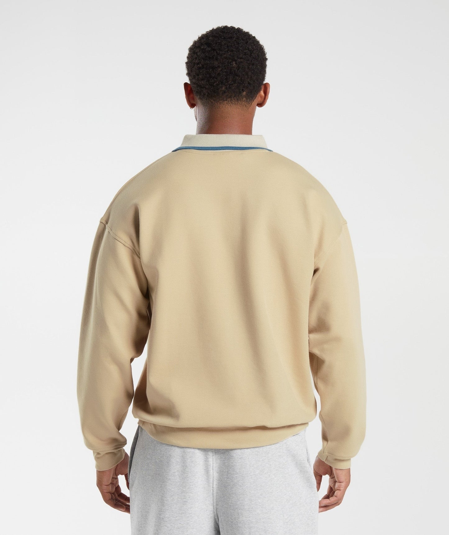 Gymshark Rest Day Street Polo Pullover - Desert Beige