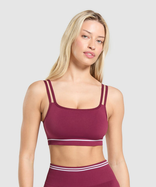 Gymshark Contrast Seamless Sports Bra - Strong Pink