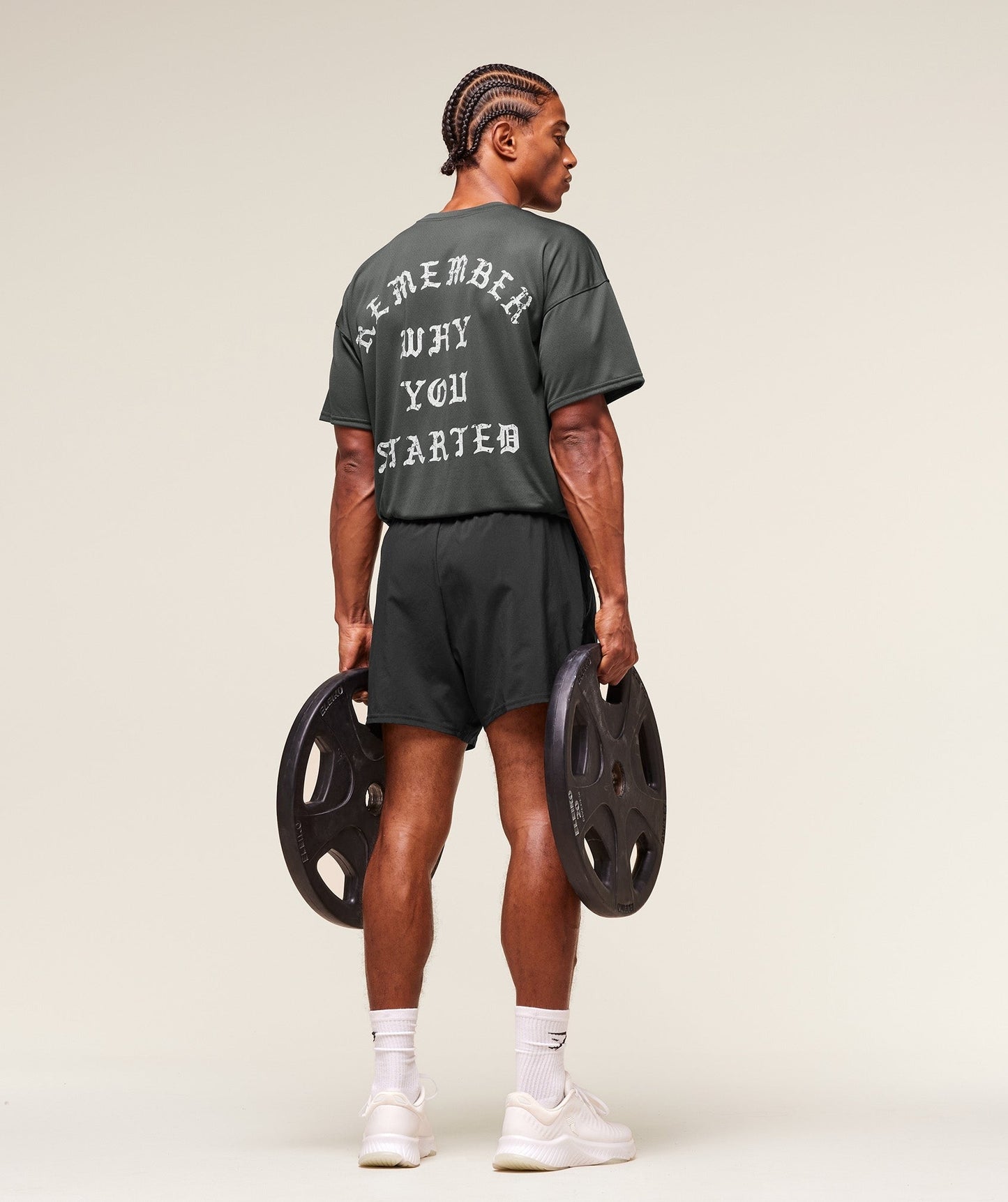 Gymshark Remember Why You Started T-Shirt - Asphalt Grey