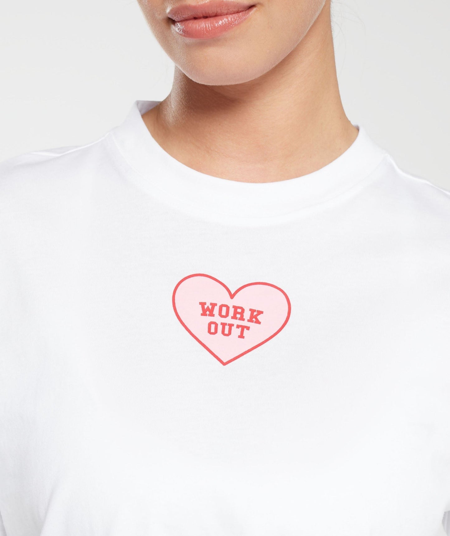 Gymshark Love Hearts Oversized T-Shirt - White