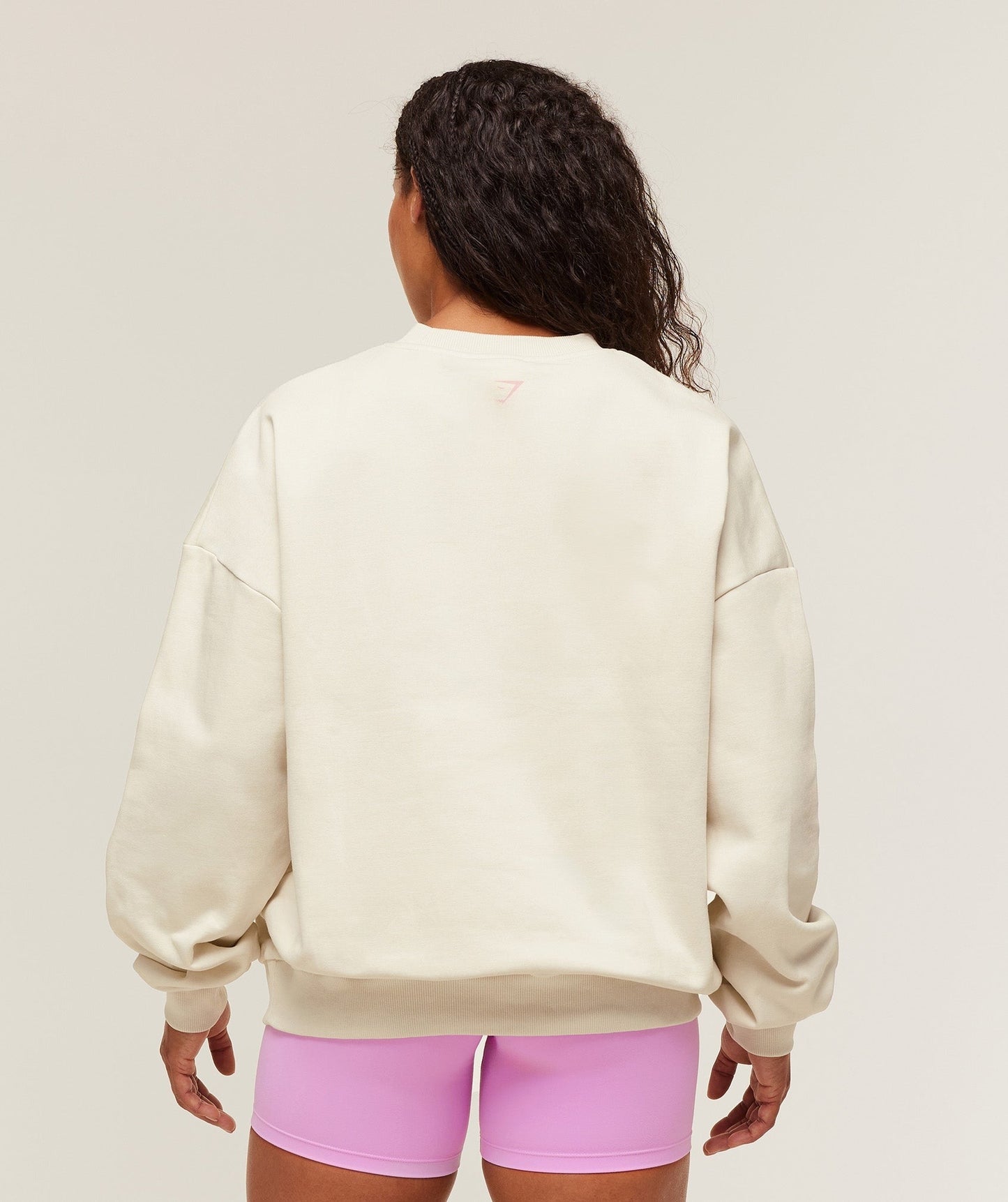 Gymshark Lifting Club Graphic Oversized Crew Neck - Oat White