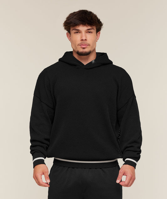 Gymshark Collective Crochet Style Hoodie - Black