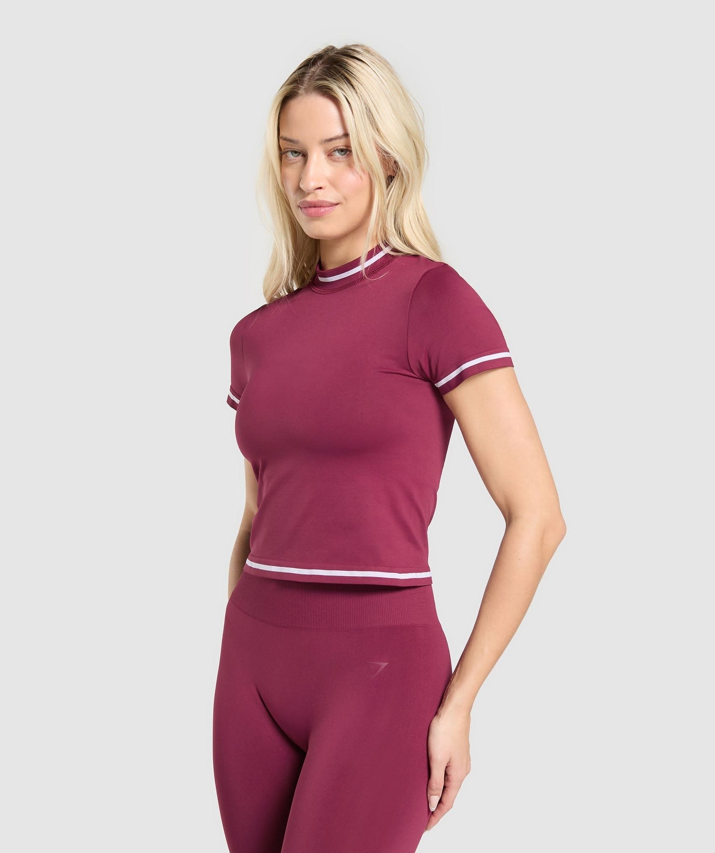 Gymshark Contrast Seamless Midi Tee - Strong Pink