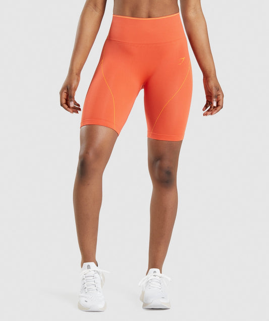 Gymshark Apex Seamless High Rise Shorts - Papaya Orange/Apricot Orange