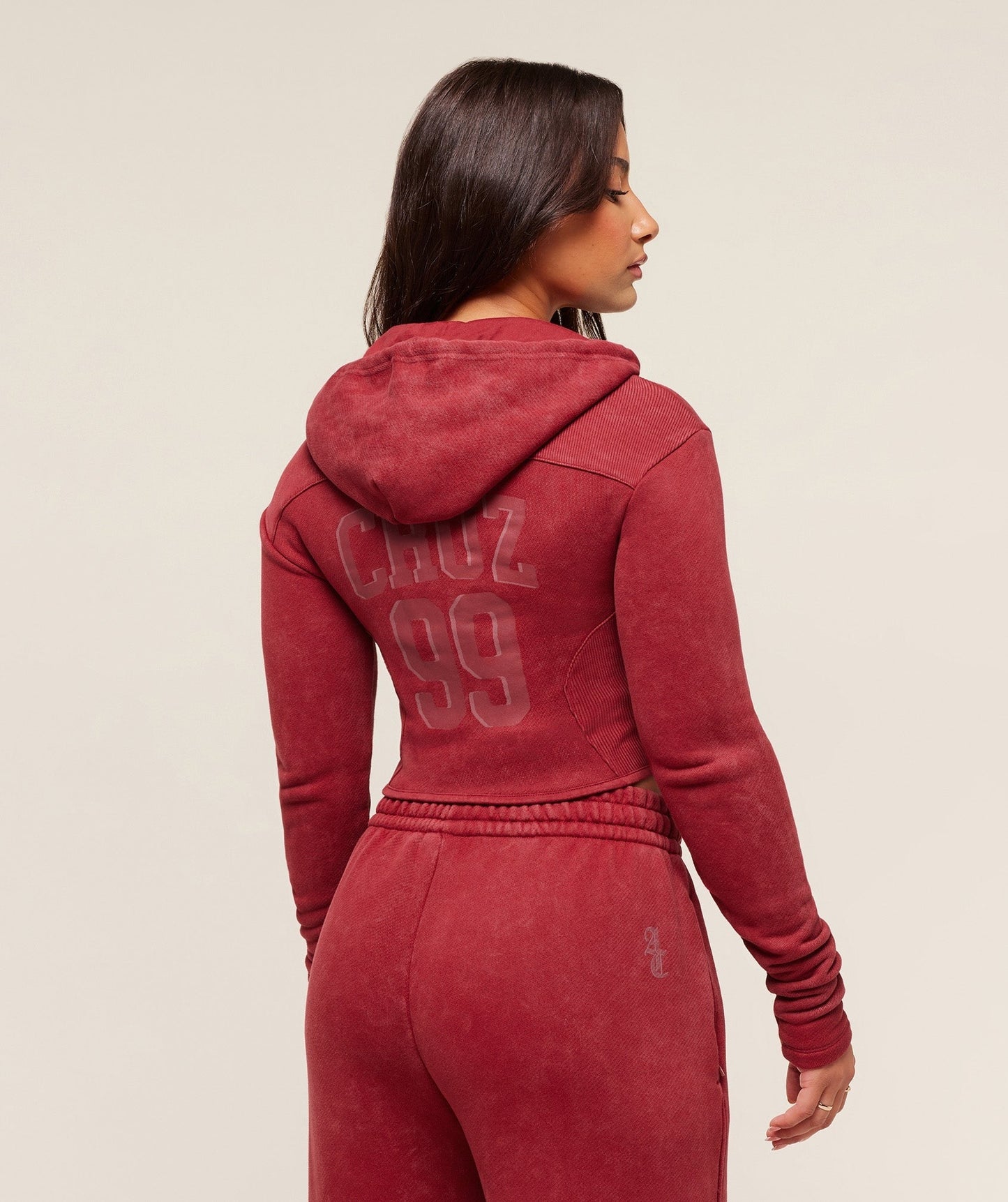 Gymshark x Analis Zip Up Hoodie - Reps Red/Wash