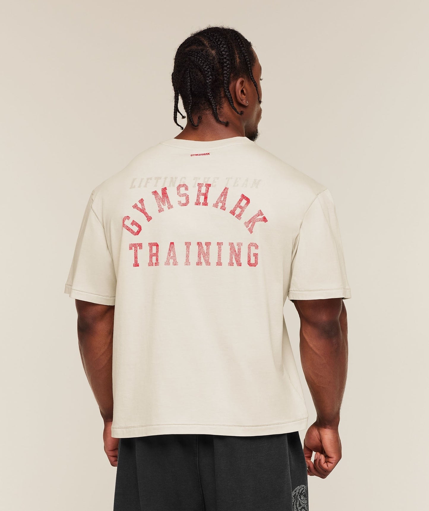 Gymshark Retro Collegiate T-Shirt - Tinted White