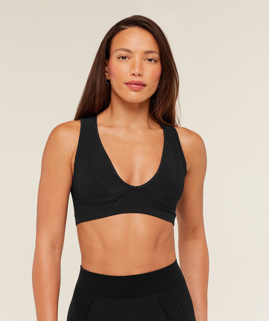 Gymshark Luxe Light Support Sports Bra - GS Black