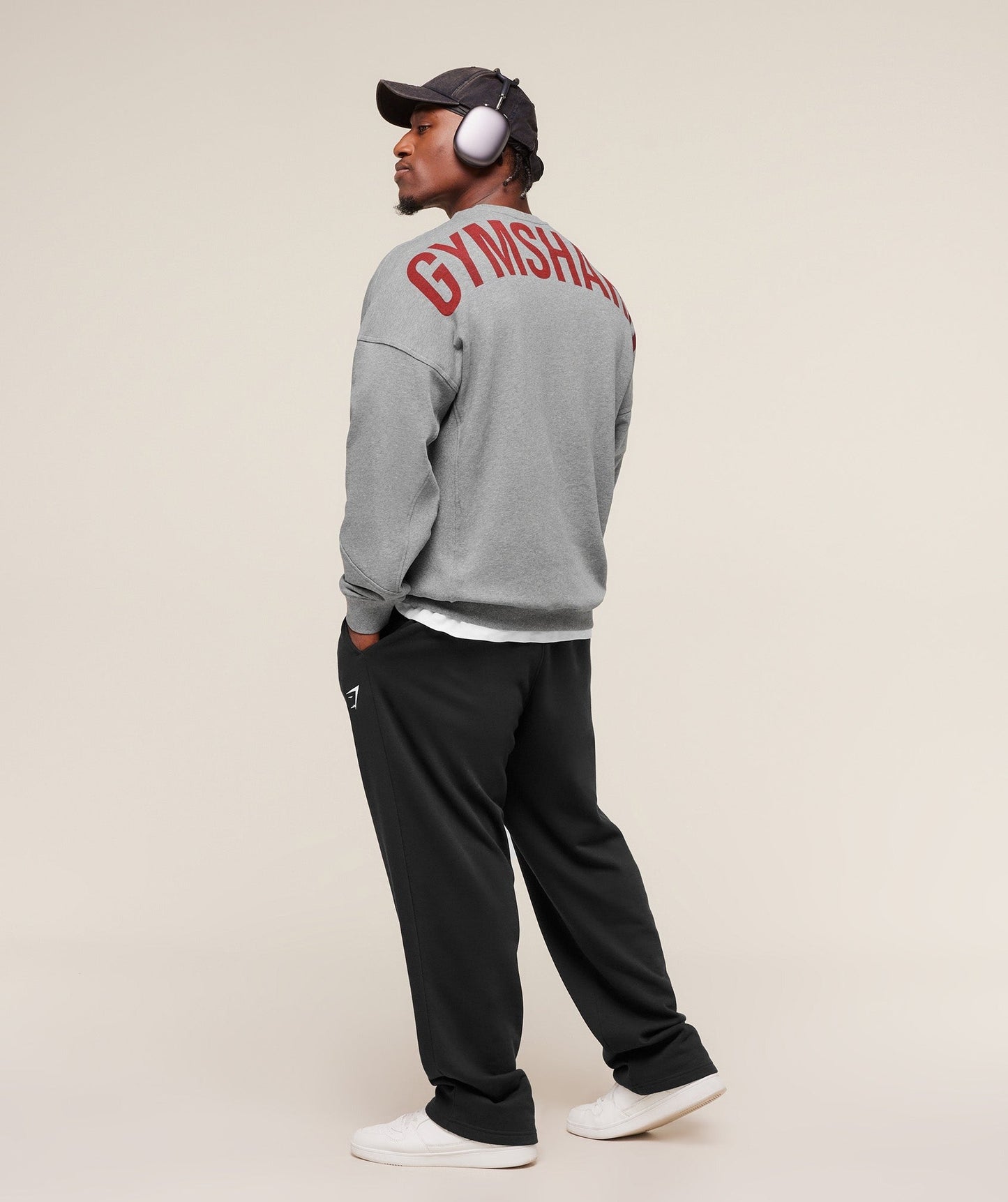 Gymshark Power Crew - Charcoal Core Marl