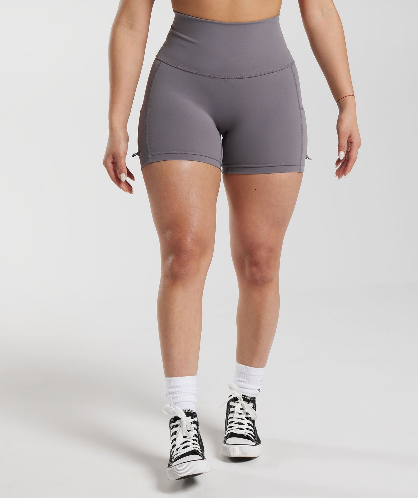 Gymshark Legacy Ruched Tight Shorts - Titanium Grey