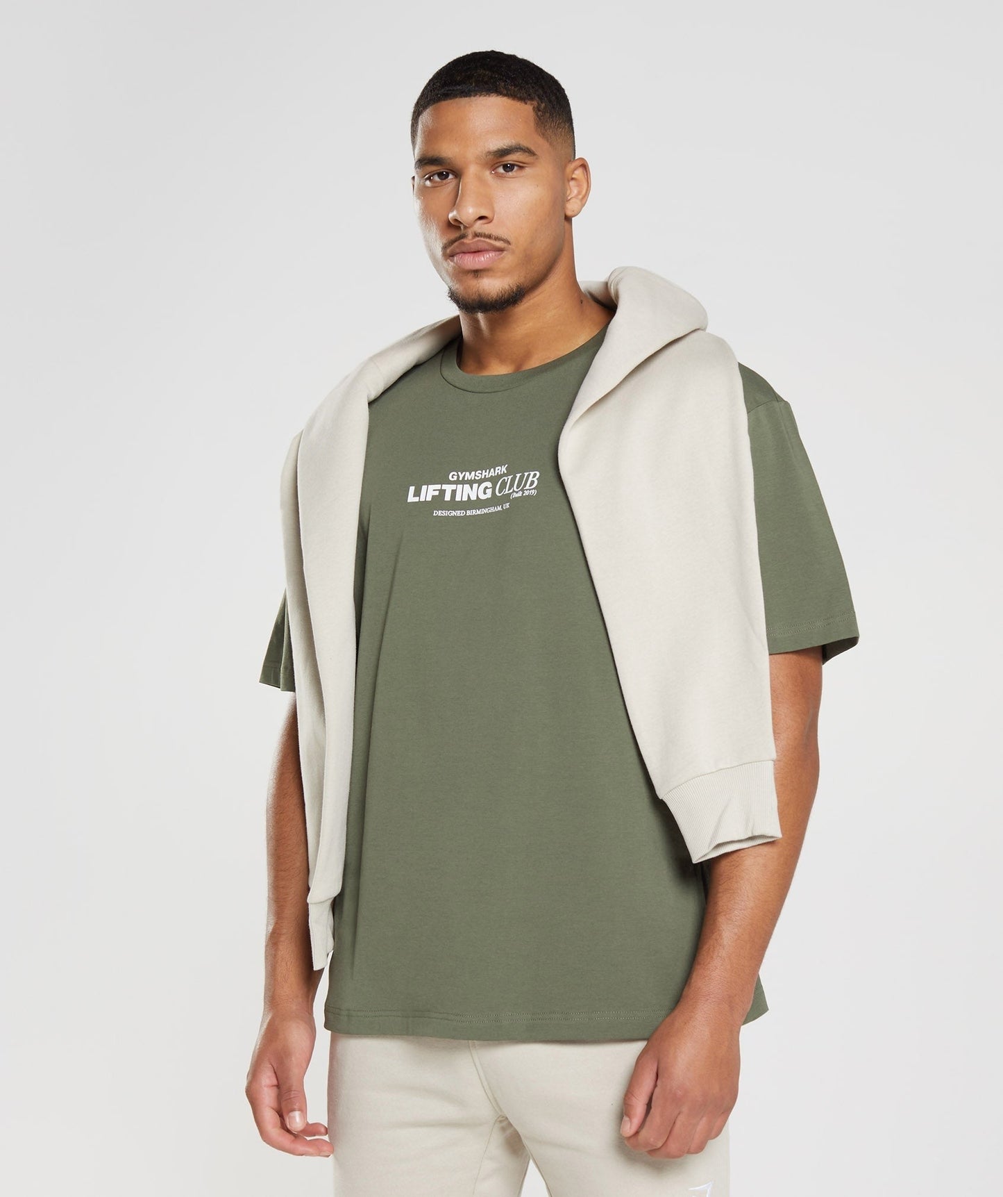 Gymshark Social Club Oversized T-Shirt - Core Olive