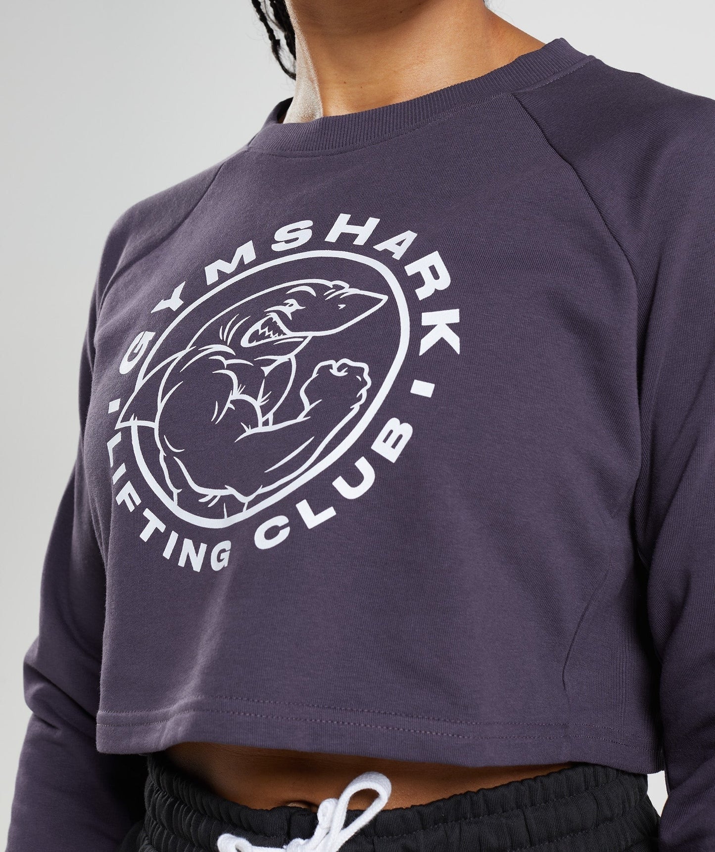 Gymshark Legacy Cropped Sweater - Rich Purple