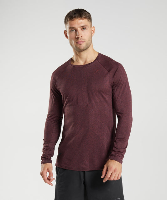 Gymshark Apex Long Sleeve T-Shirt - Cherry Brown