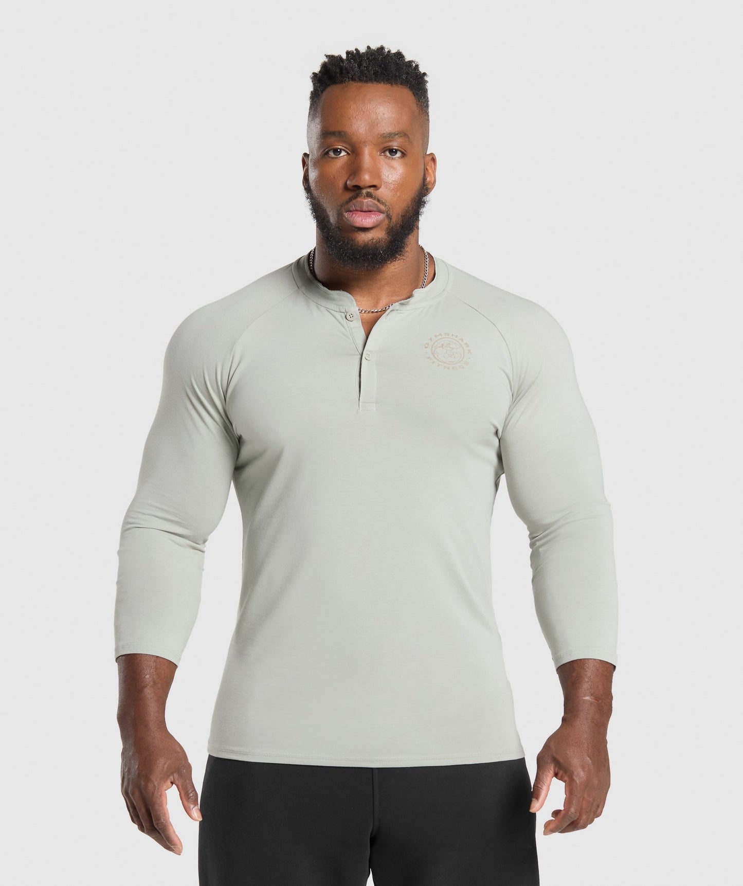 Gymshark Legacy Henley - Stone Grey