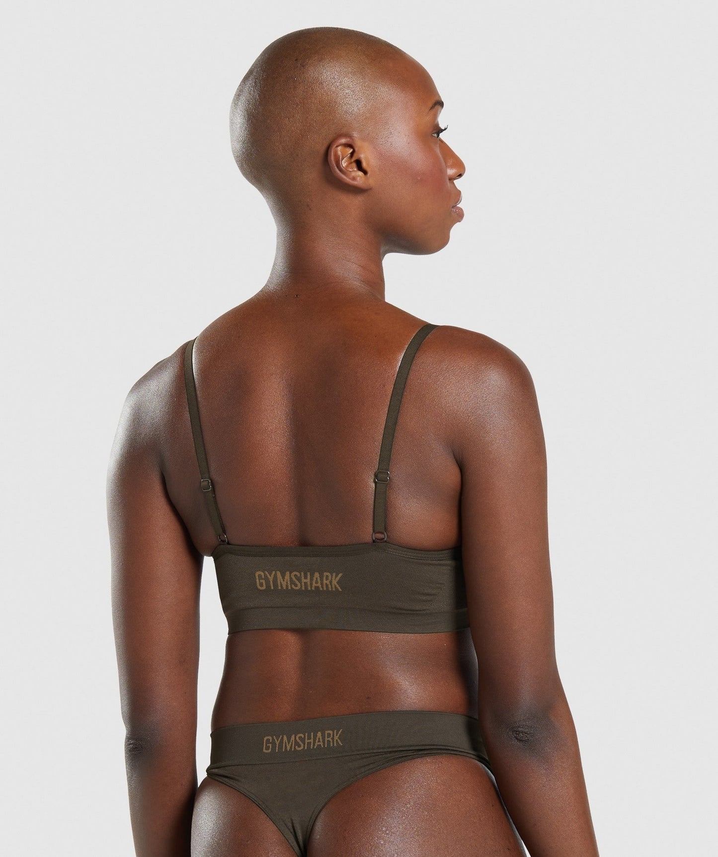 Gymshark Seamless Scoop Neck Bralette - Espresso Brown