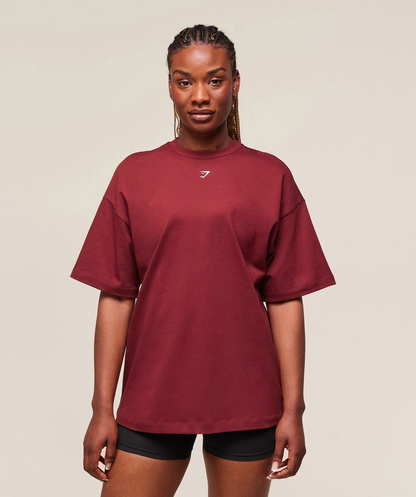 Gymshark Forged By Iron Graphic Oversized T-Shirt - Sets Red