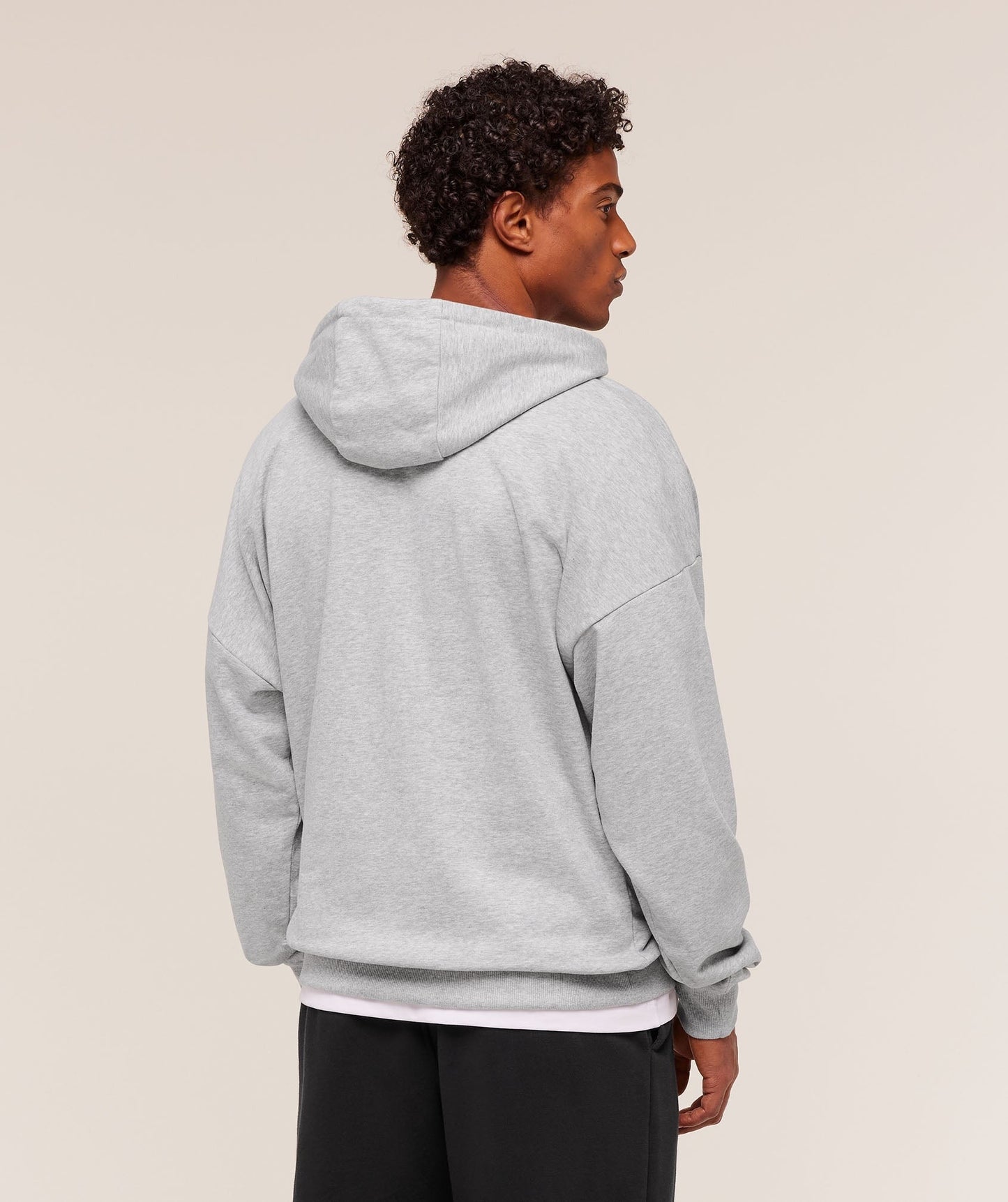 Gymshark Worn Graphic Hoodie - Light Grey Core Marl