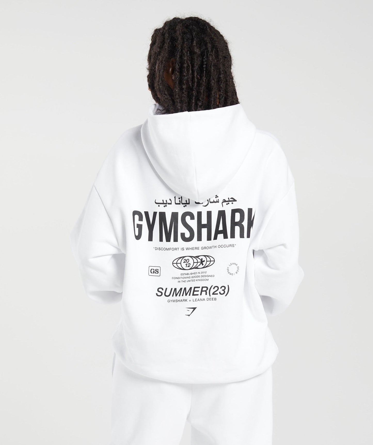 Gymshark GS x Leana Deeb Oversized Hoodie - White