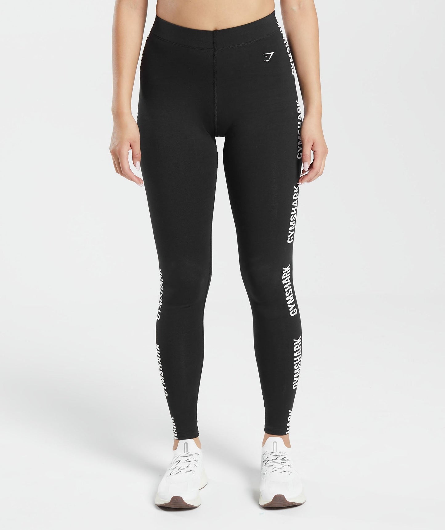 Gymshark Cotton Graphic Tape Leggings - Black