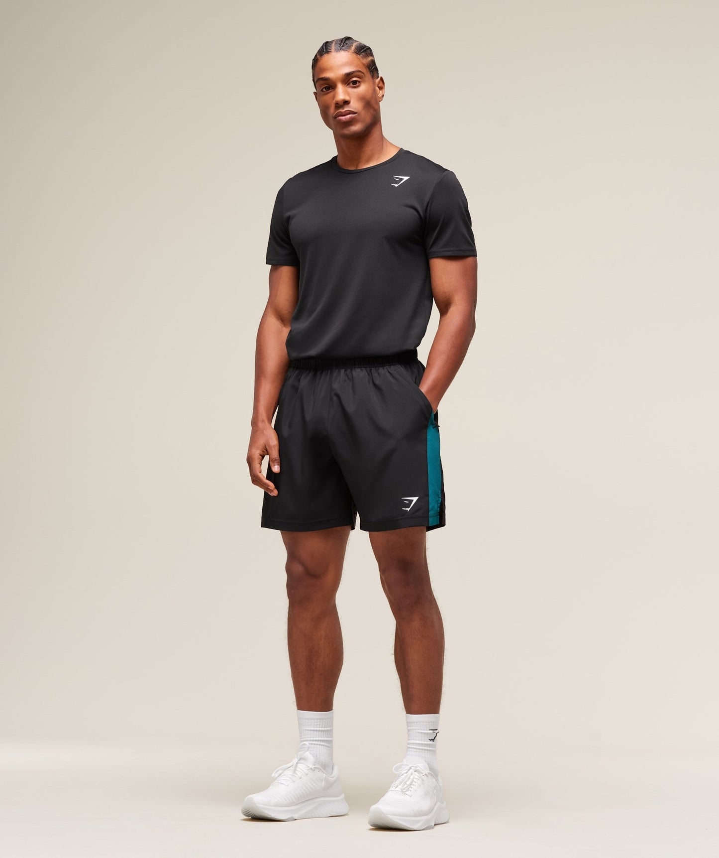 Gymshark Sport 7" Shorts - Black/Functional Teal