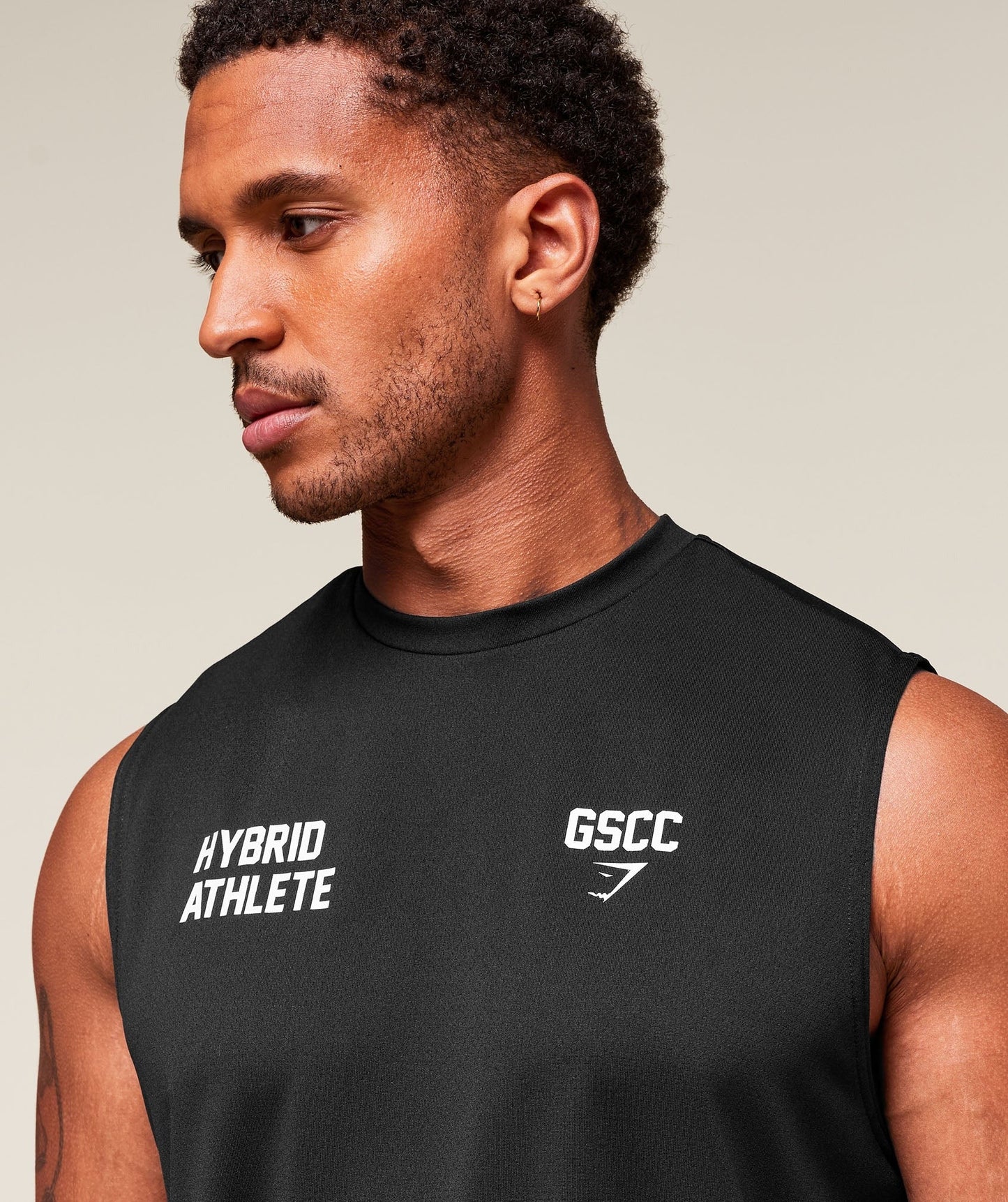 Gymshark Hybrid Athlete Cut Off Tank - Black