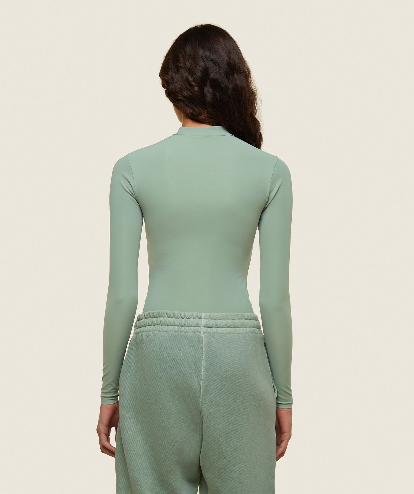 Gymshark everywear Long Sleeve Active Bodysuit - Dollar Green