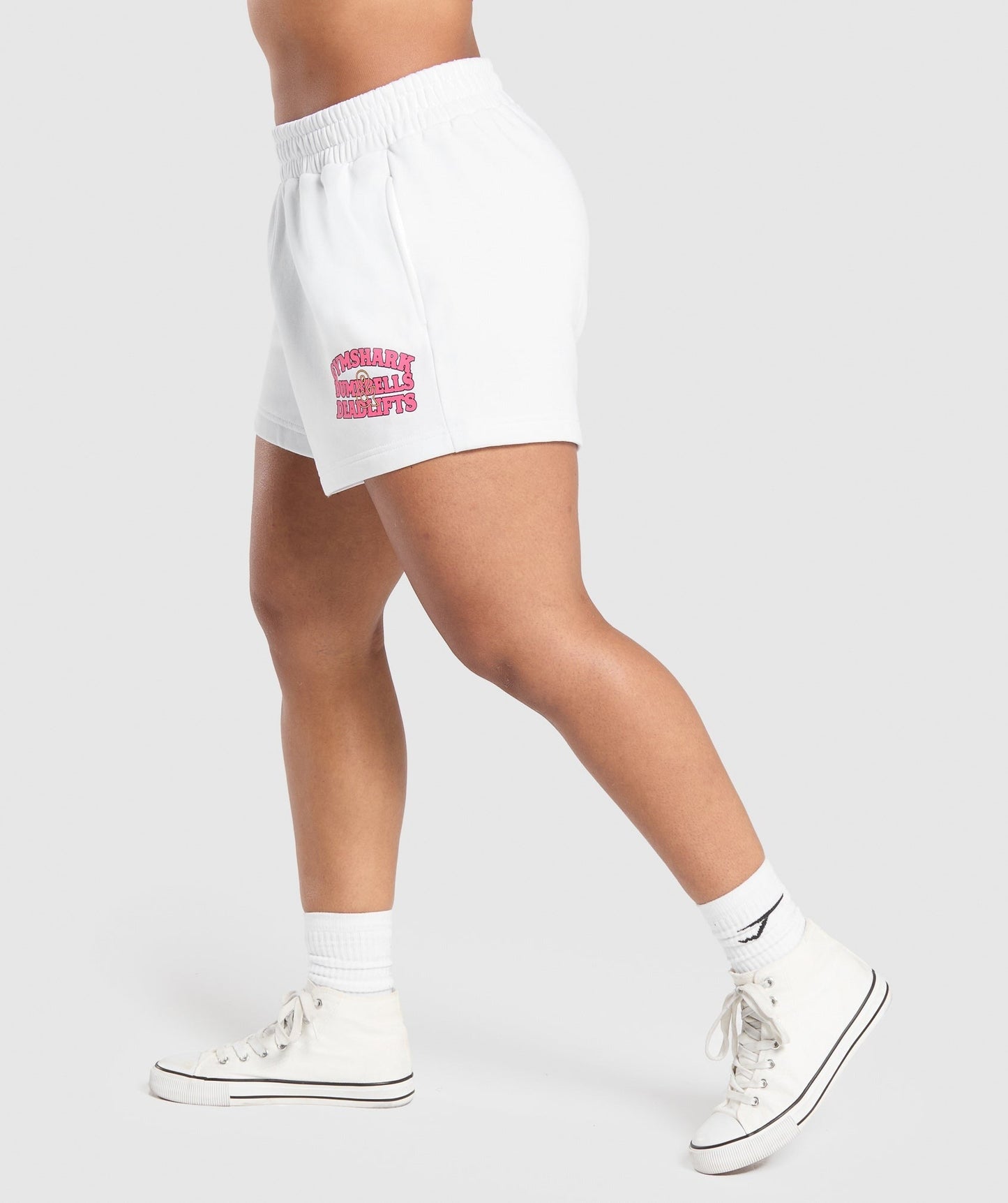 Gymshark Dumbells & Deadlifts Shorts - White