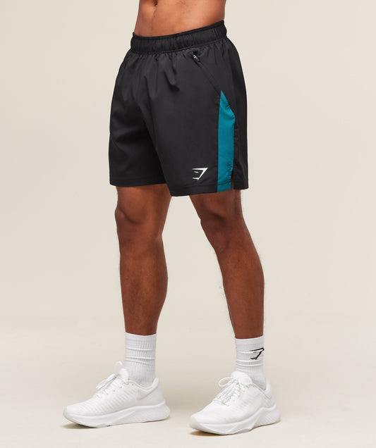 Gymshark Sport 7" Shorts - Black/Functional Teal