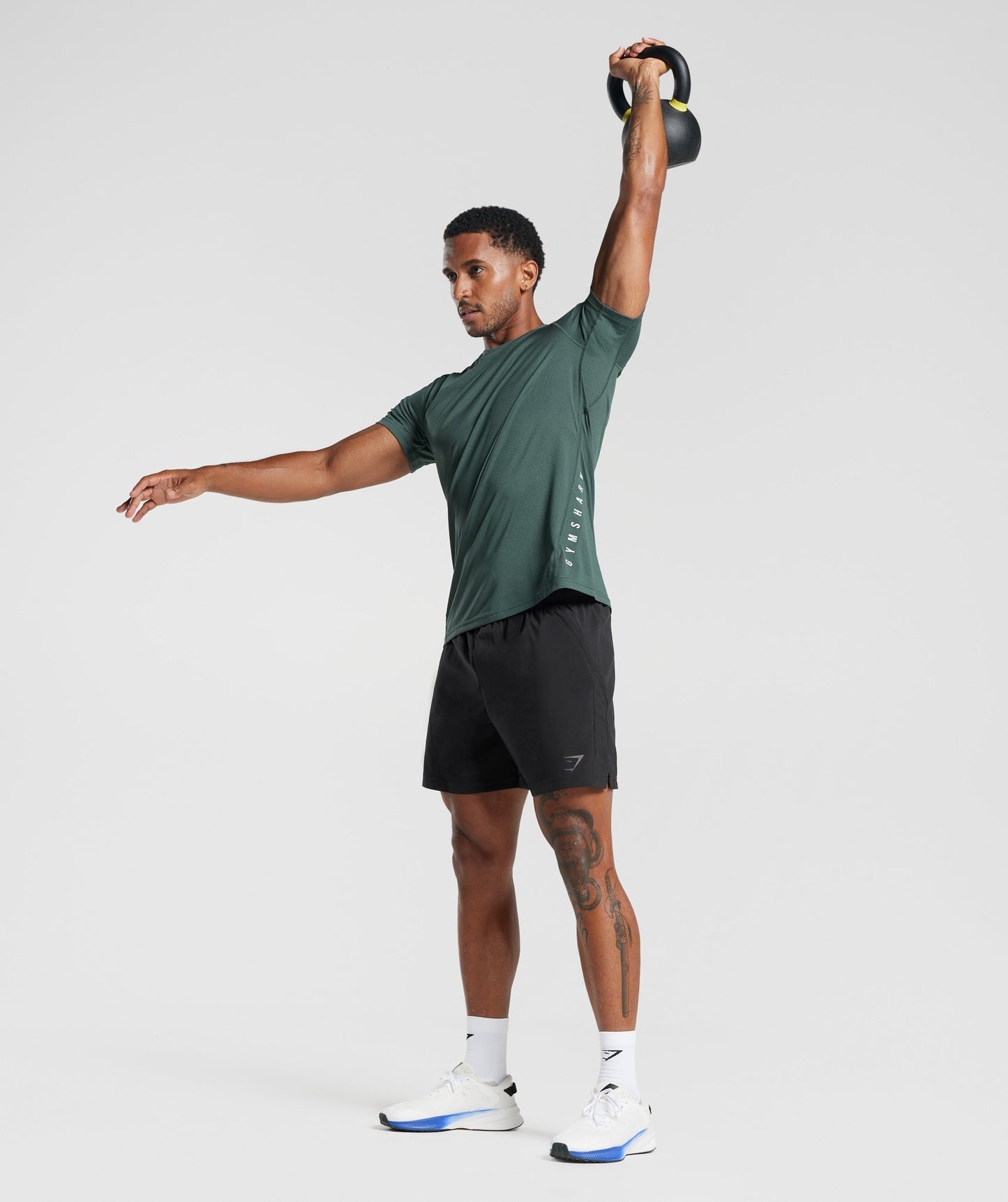 Gymshark Sport T-Shirt - Fog Green/Black Marl