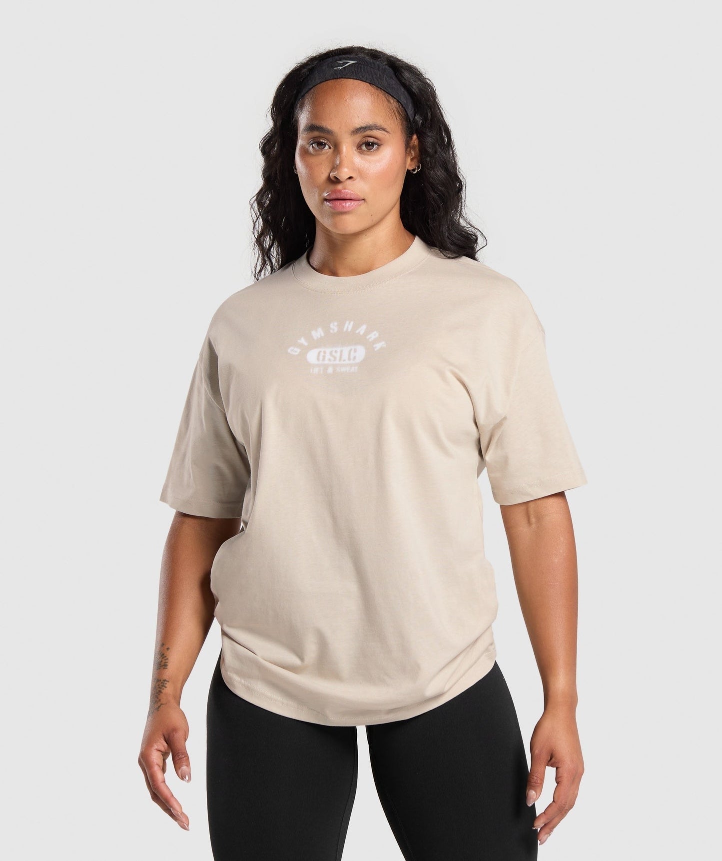 Gymshark Ath Dept Oversized T-Shirt - Pebble Grey