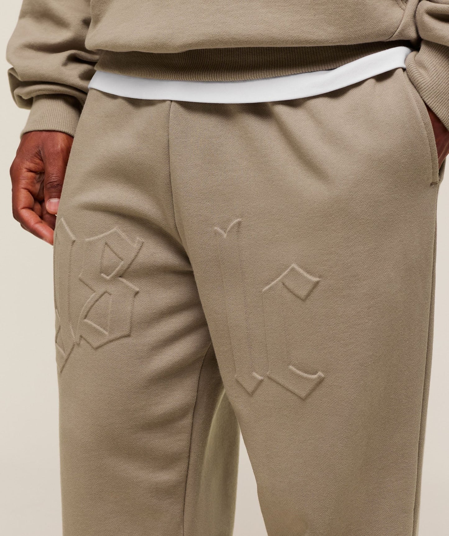Gymshark Embossed Straight Leg Joggers - Lifestyle Brown