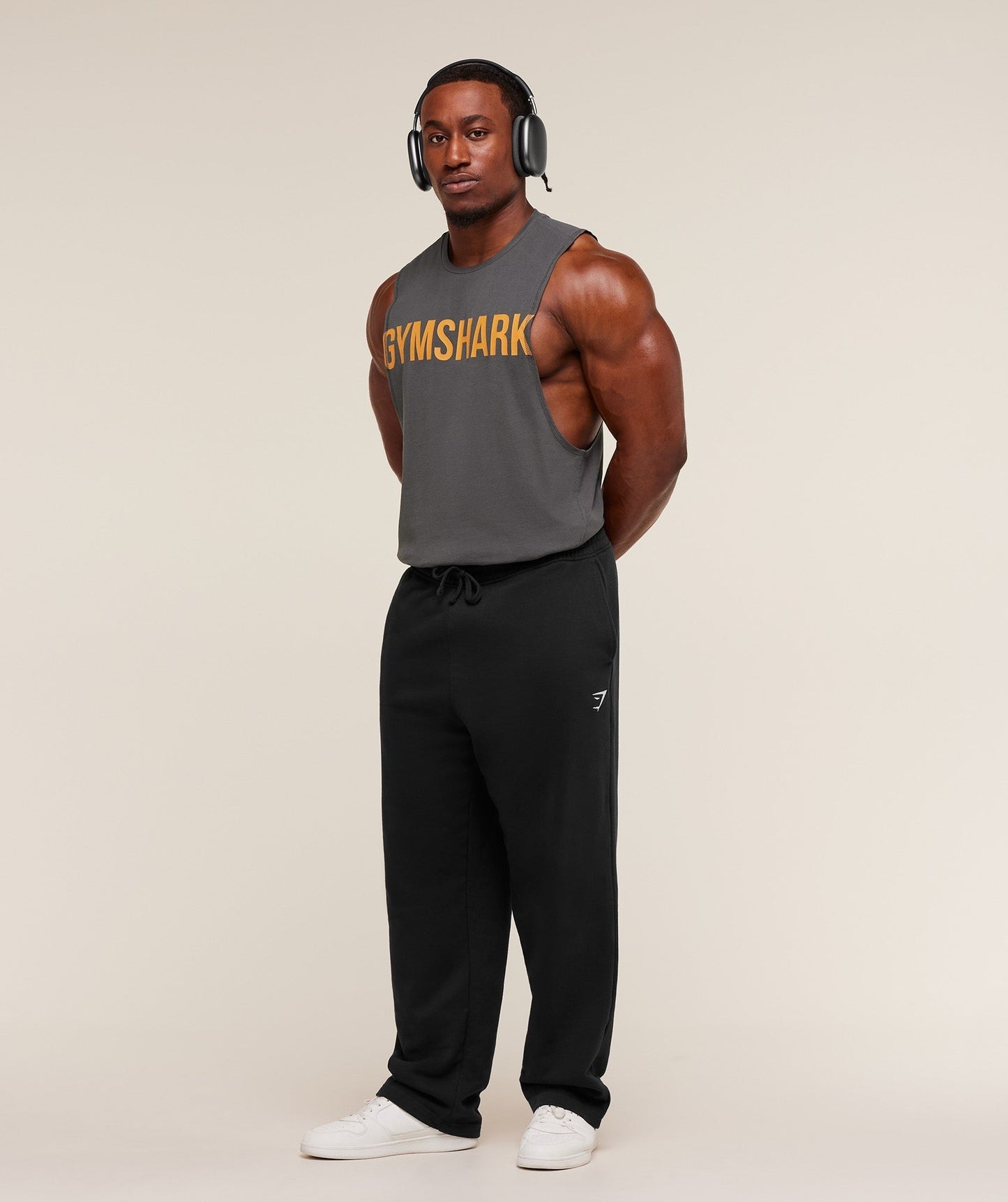 Gymshark Prime Drop Arm Tank - Grey/Antique Gold