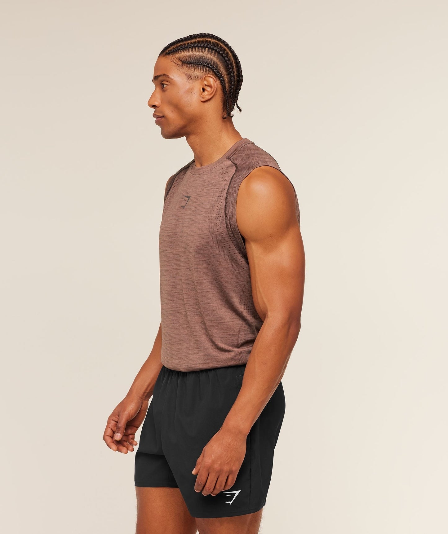 Gymshark Versatile Seamless Tank - Taupe Brown/Cool Brown