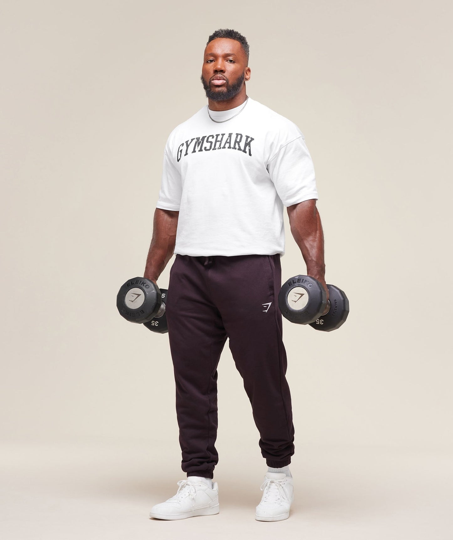 Gymshark Essential Oversized Joggers - Plum Brown