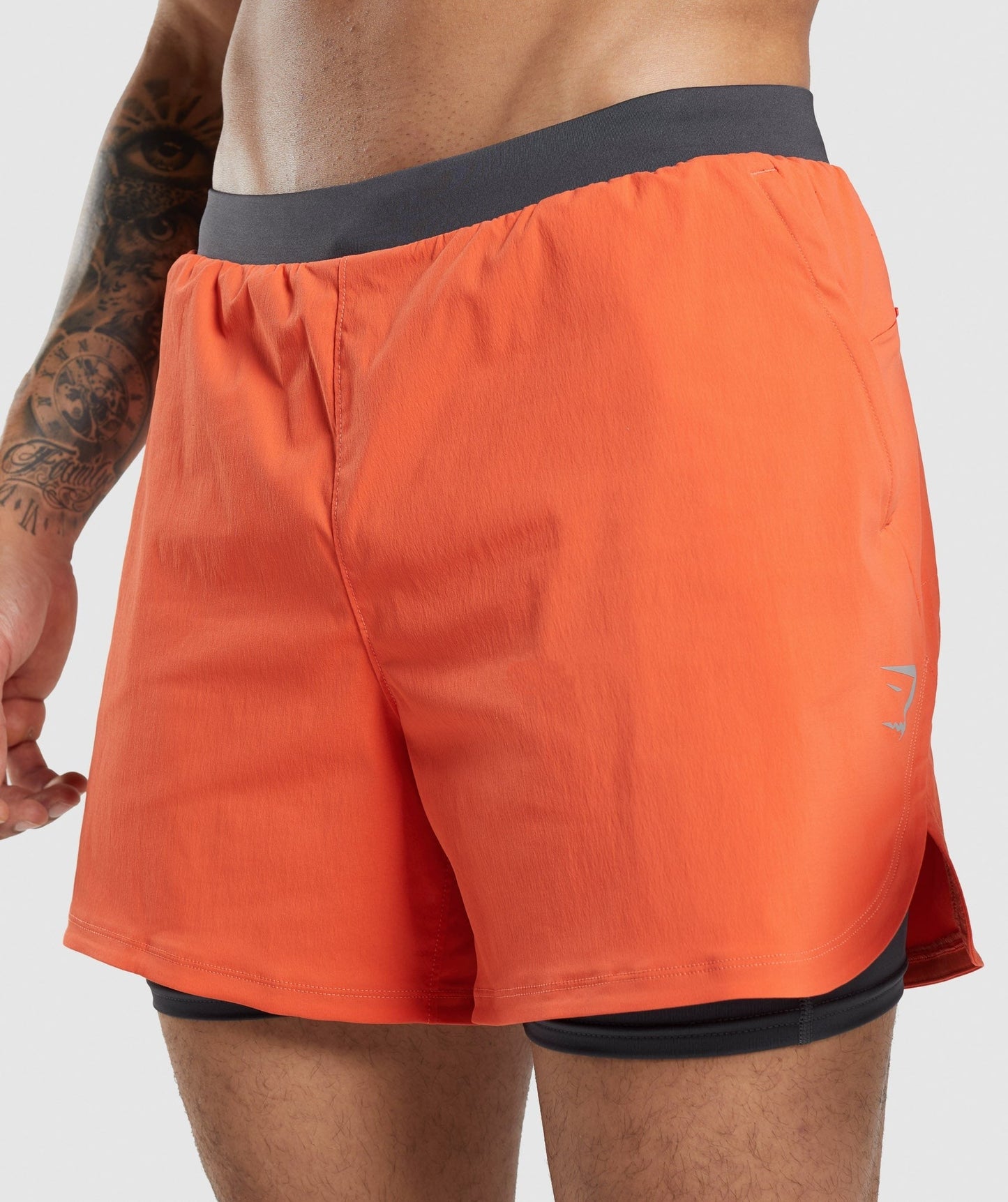 Gymshark Speed Evolve 5" 2 In 1 Shorts - Papaya Orange
