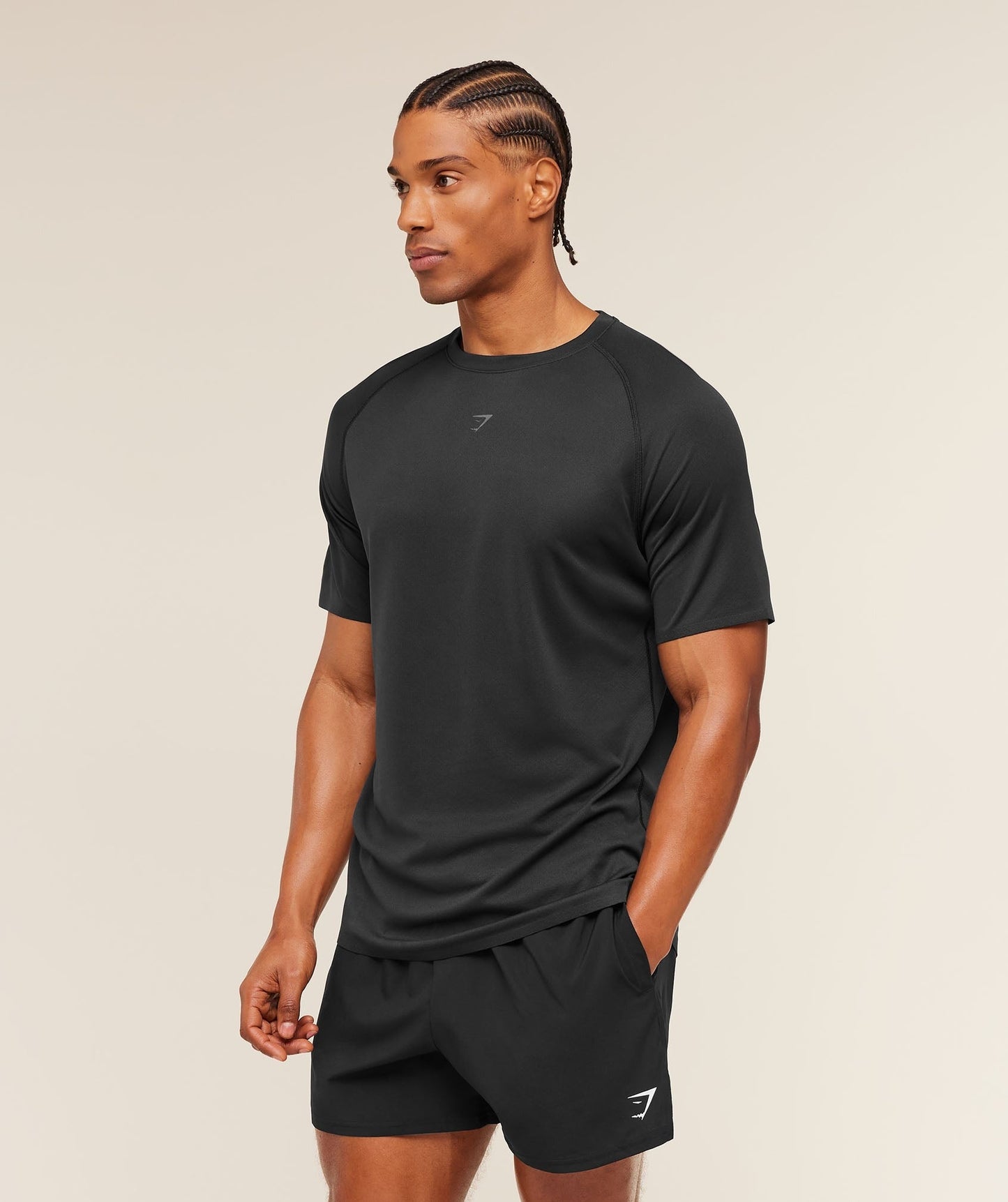 Gymshark Hybrid Engineered Jacquard T-Shirt - Black