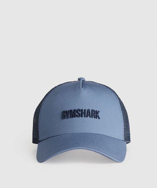 Gymshark Wordmark Trucker Cap - Faded Blue