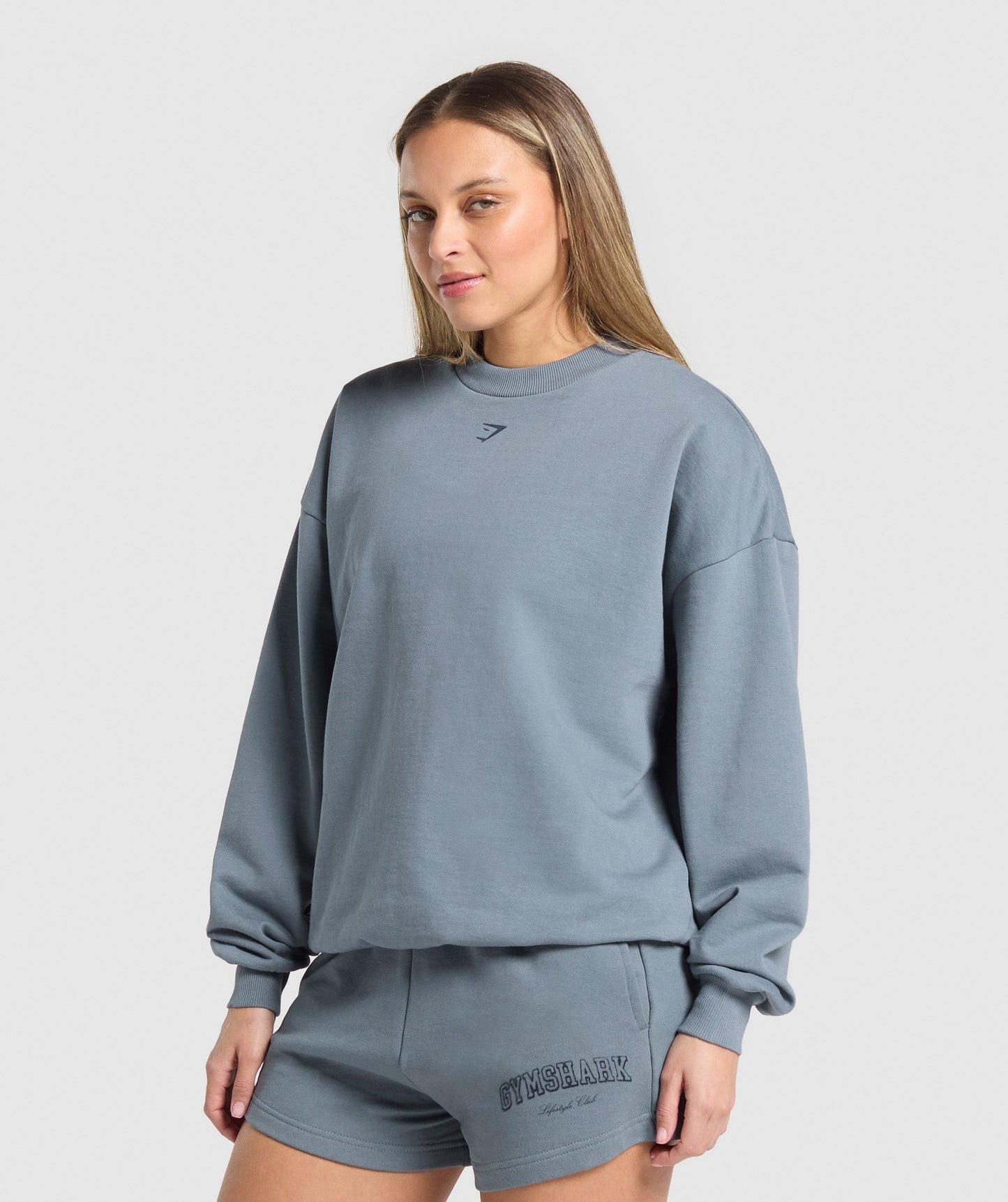 Gymshark Campus Classics Graphic Sweatshirt - Iron Blue