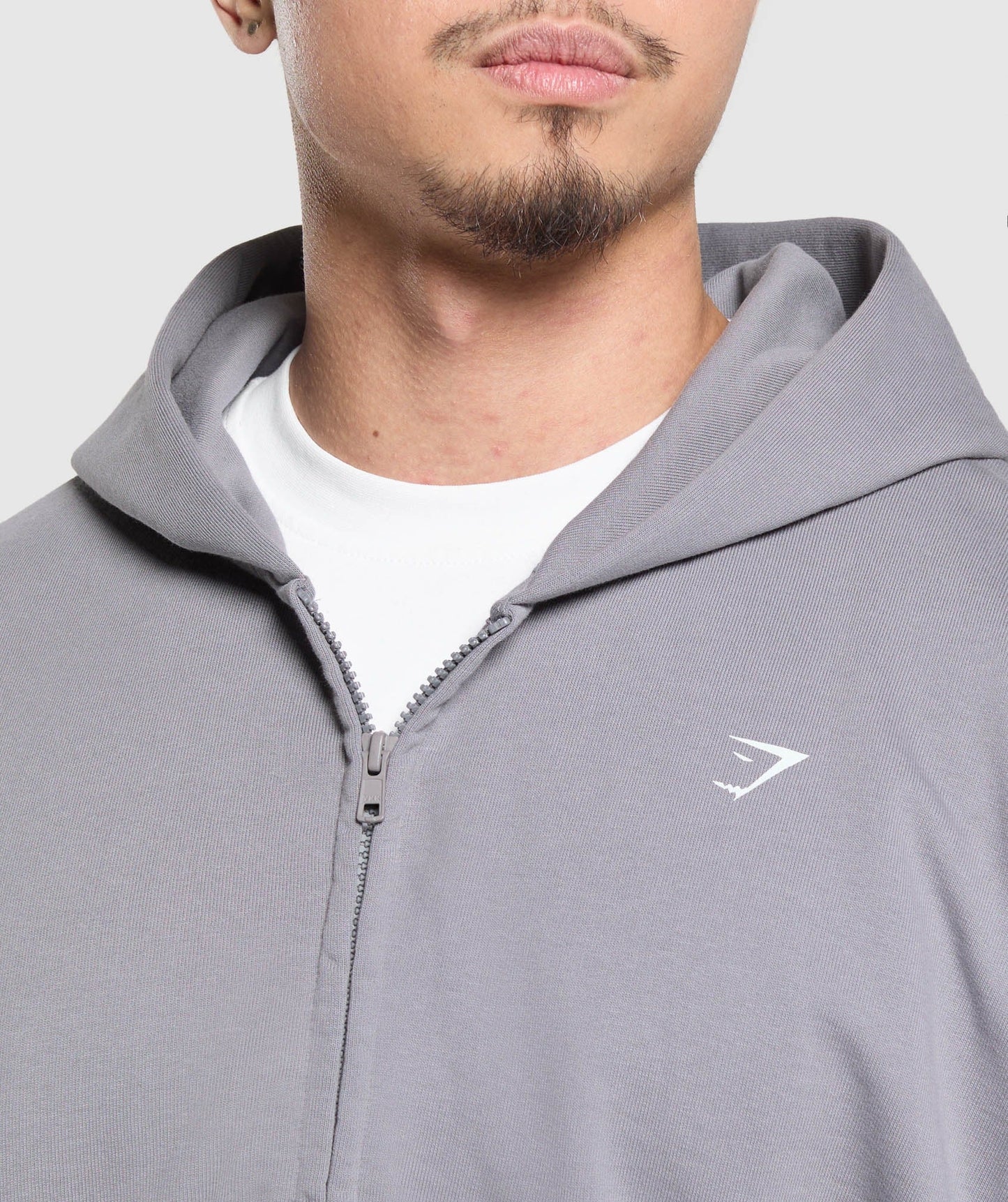 Gymshark Atlas Zip Up Hoodie - Medium Grey
