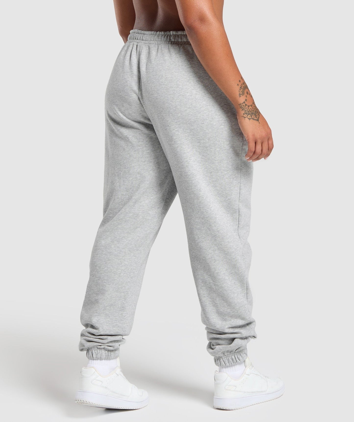 Gymshark Strength Department Graphic Joggers - Light Grey Core Marl