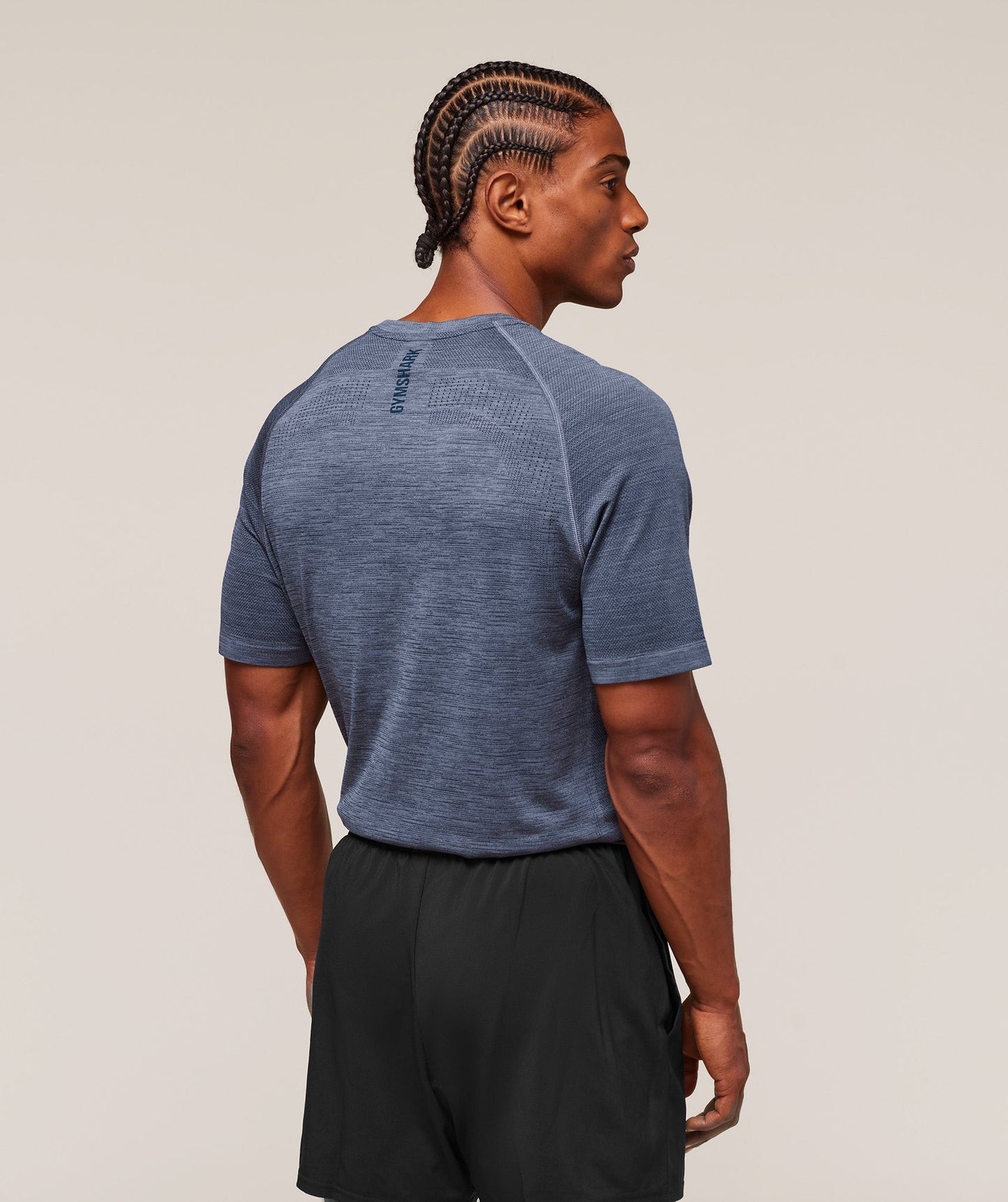 Gymshark Versatile Seamless T-Shirt - Iron Blue/Navy