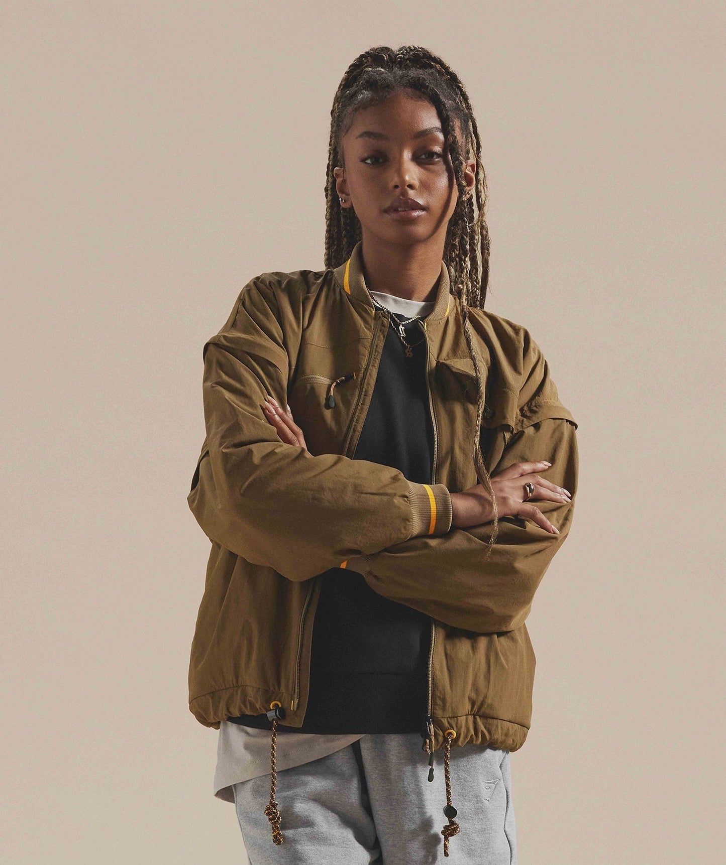 Gymshark Retake Woven Jacket - Puddle Brown