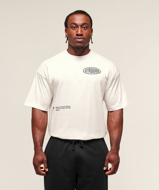 Gymshark Authentic Lifting Apparel T-Shirt - Soft White