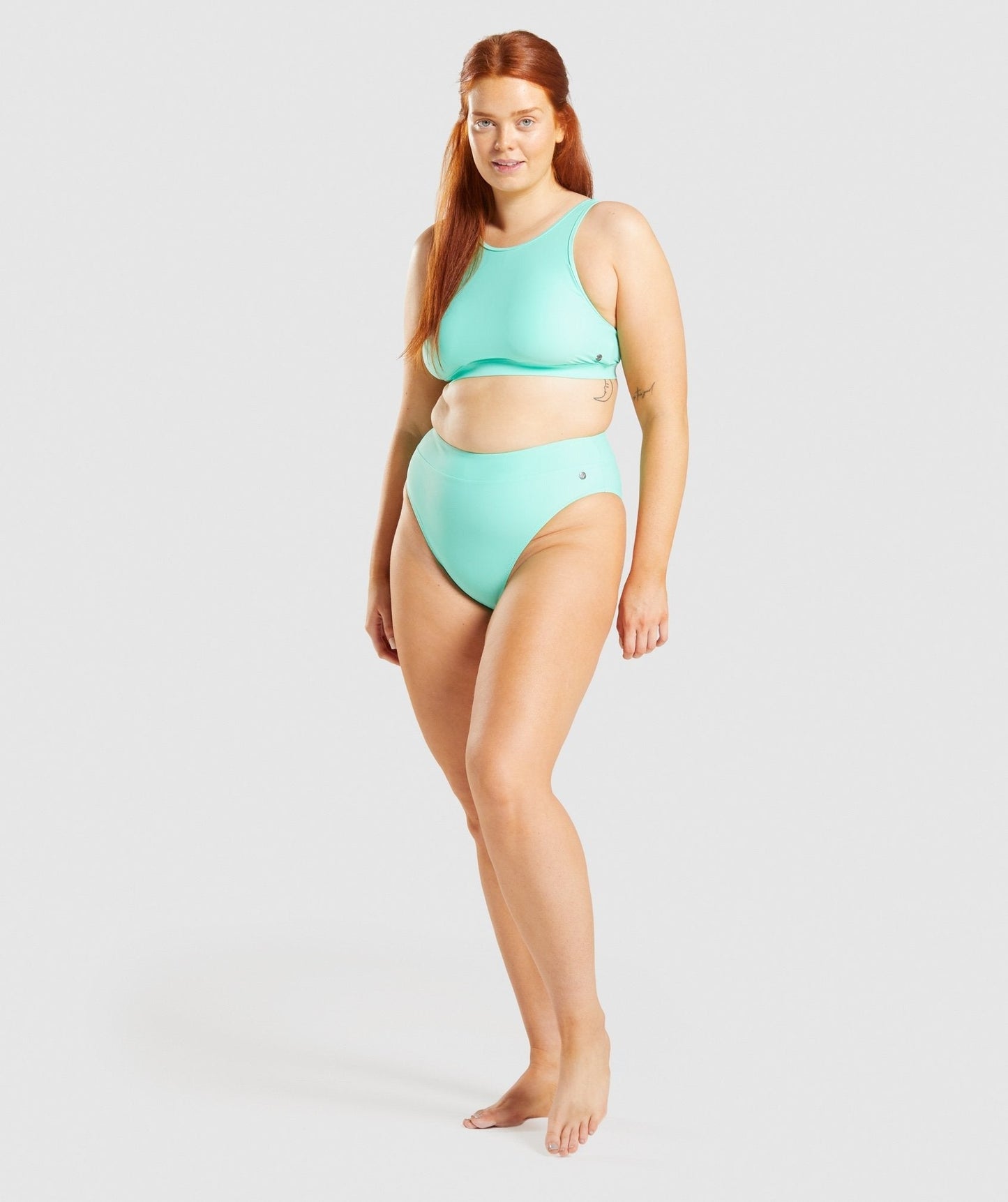 Gymshark High Rise Bikini Bottoms - Turquoise
