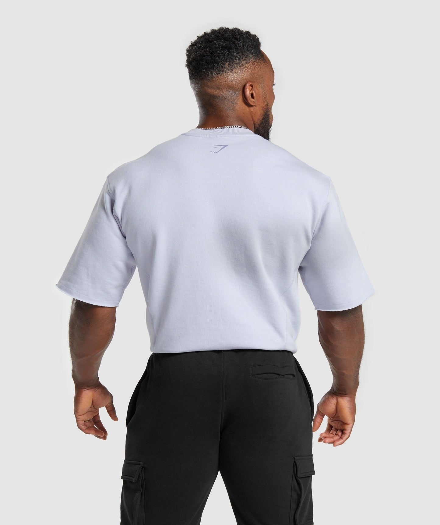 Gymshark Heritage Washed Short Sleeve Crew - Silver Lilac