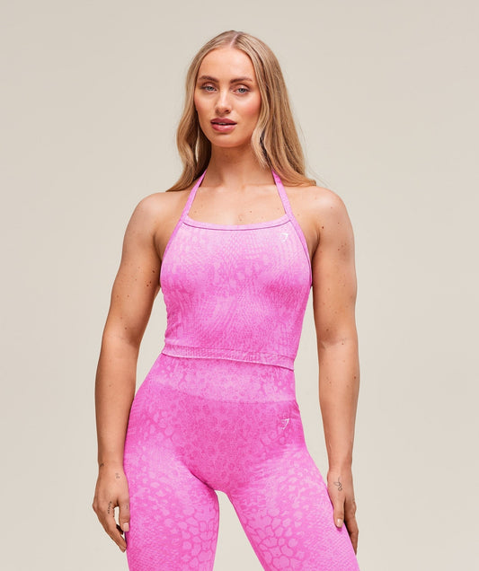 Gymshark Adapt Animal X Whitney Seamless Midi Tank - Sour Pink/Vibrant Pink