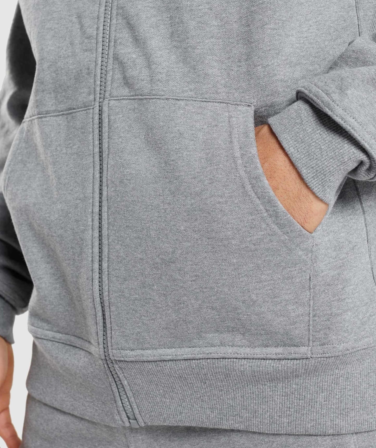 Gymshark Essential Zip Up Hoodie - Charcoal Marl